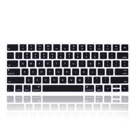 MMDW Ultra Thin Silicone Keyboard Protector Cover Skin for iMac Magic Keyboard and Magic Keyboard 2 (Without Numeric Keypad, U.S Version, Model: MLA22L/A-A1644)(Black)