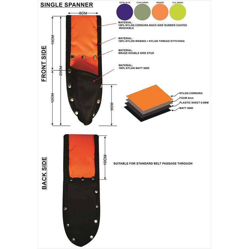 Scaffolding Tools Belt.Padded for Waist Comfort- 7 Toolset In 1