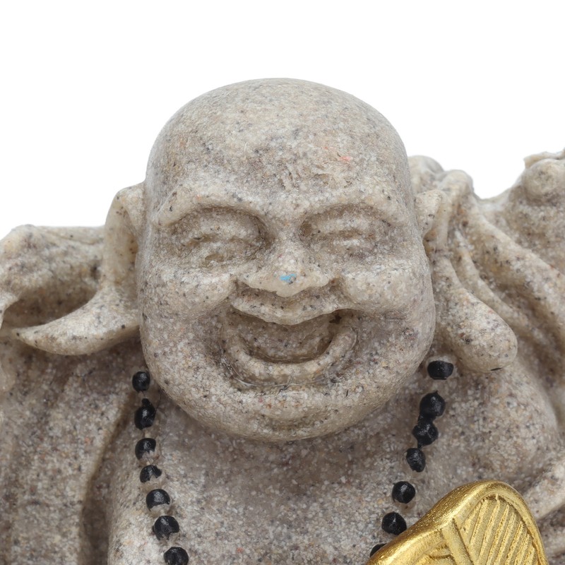 Buddha Statue Resin Mini 8cm Maitreya Laughing Buddha Figurine for