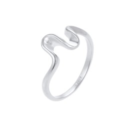 Elli Women's Ring Wave Beach Maritime Trend in 925 Sterling Silver, Sterling Silver, No Gemstone