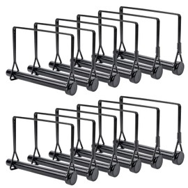 Worldity 12 Pcs Square Trailer Pin, 3/8 x 4.25 Inch Black Trailer Coupler Pin, Carbon Steel Heavy Duty Locking Pin for PTO Shaft, RVs, Boats, Farm Trailers, Lawn Mower, Towing Equipment