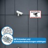 DinAliX Warning Video Surveillance Sign, 30 x 20 cm, Robust