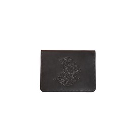 Leather Travel Wallet and Passport Holder - Handstitched Full Grain Leather Passport Wallet & Travel Accessories, Modern Bi-fold Luggage & Travel Essentials Organiser (Outback Black)