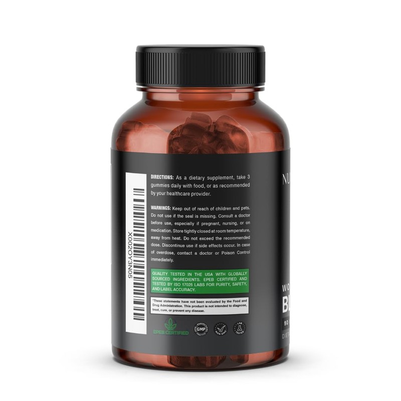Nutriissa Black Seed Oil + Elder Berry Gummies – Cold-Pressed
