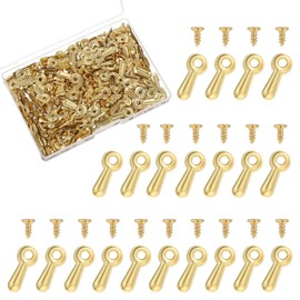200 Pcs Picture Frame Backing Clips Picture Frame Repair Kit Turn Button with 200 Pcs Screws Photo Frames Hardware Backing Clips for Hanging, Photos, Drawing