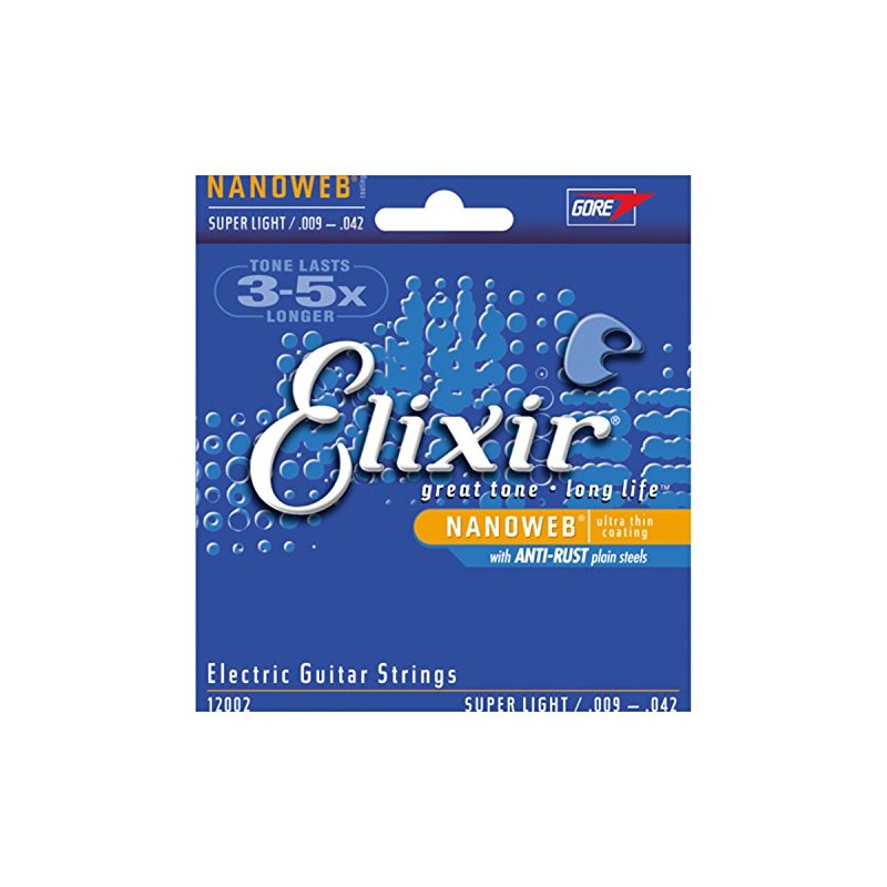 3 Sets of Elixir 12002 Super Light Electric Strings (9-42)
