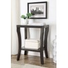 Cappuccino Finish Wooden Chair Side End Table Shelf