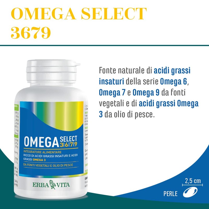 ERBA VITA Omega 3,6,7,9 integratore alimentare fonte naturale di Omega