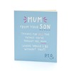 UK Greetings Mother's Day Card from Son With Envelope -