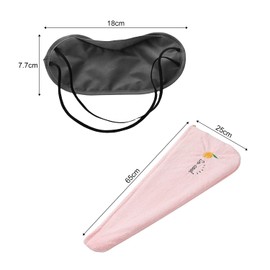 BEIIEB 1 Hair Drying Cap, Quick Drying Towel, Super Absorbent Button Head Cap, Microfiber Towel with 1 Black Eye Patch for All Hair Types, Men and Women (Pink)