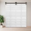 Bi Folding Sliding Barn Door Hardware Kit 60 In Black
