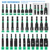 WIXOLBOR 74PC Magnetic Nut Driver Set, Metric/SAE for Impact Drivers