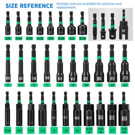 WIXOLBOR 74PC Magnetic Nut Driver Set, Metric/SAE for Impact Drivers