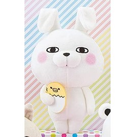 Yoshi Stamp YOSISTAMP Plush with Chick, Approx. 6.7 inches (17 cm), Rabbit