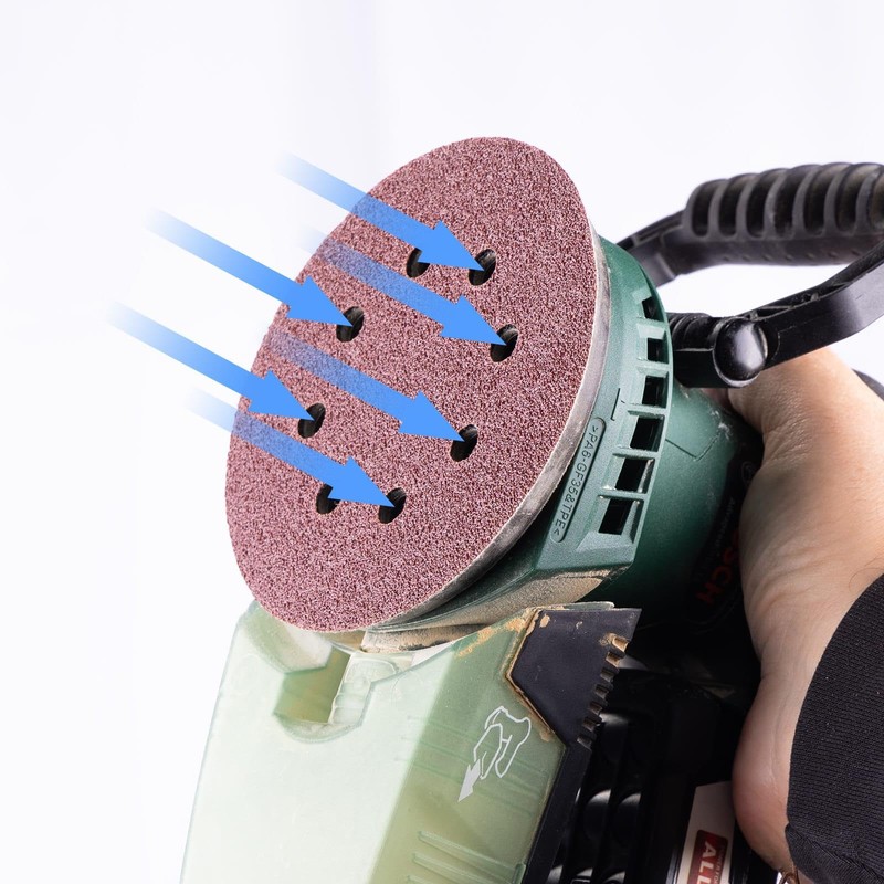 BOOMET Sandpaper Velcro Sanding Discs 125 mm 8 Hole Sets