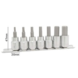PWT 3/8" 9.5mm Hex Bit Socket Set H3,H4,H5,H6,H8,H10,H12 IBS38HSET
