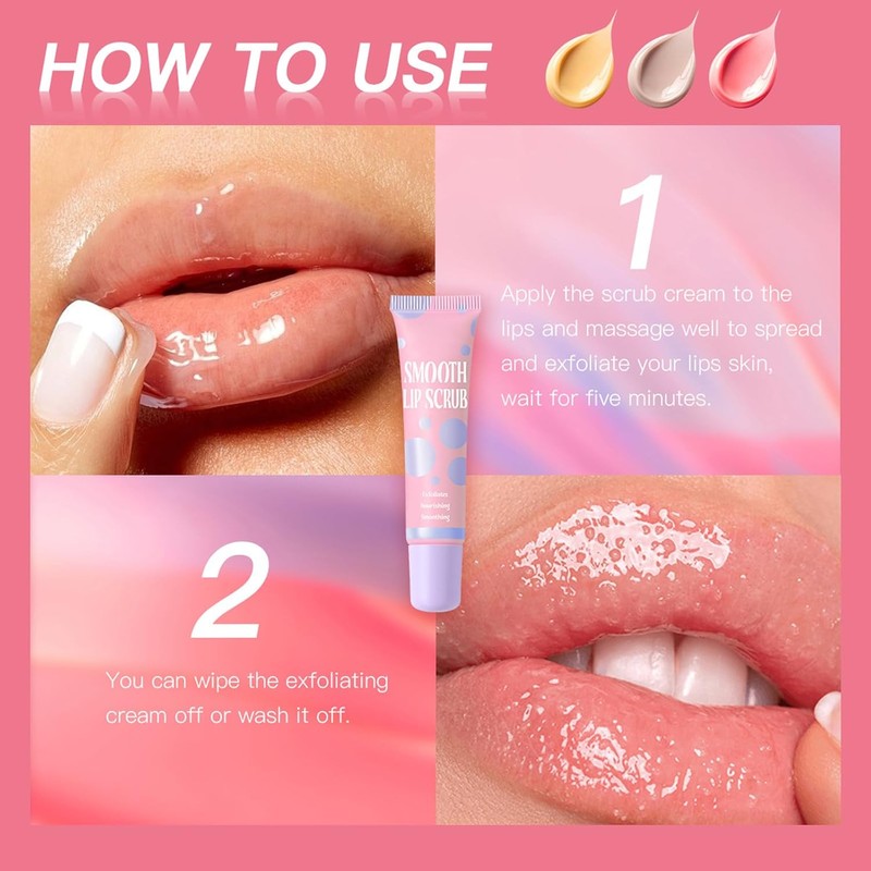 Los tratamientos labiales Smooth Lip Scrub mejoran color natural mientras