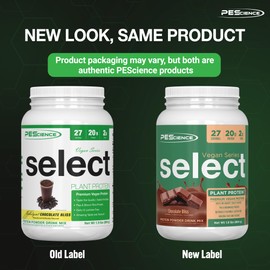 PEScience Select Vegan Protein Powder, Plant Based Protein Powder, Amazing Taste, Smooth Texture, Pea and Brown Rice Blend, Dairy Free, Lactose Free, Gluten Free - Chocolate Bliss, 27 Servings