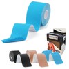 Kinesiology Tape, 3 Rolls Pack, Waterproof Elastic Muscle Support Tape