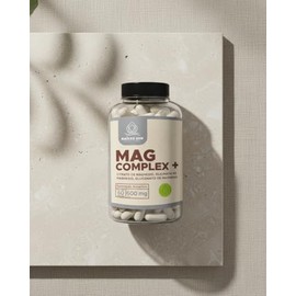 Tres Magnesios Complex | Glicinato de Mangesio Citrato de Magnesio Gluconato de Magnesio | 600 Mg por C?psula | Suplemento Alimenticio Vegano sin Rell