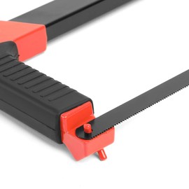 DNA Motoring TOOLS-00107 Hardened Carbon Steel Hacksaw, 12 inches Heavy-Duty Pipe/Wood Cutting Saw w/Rubberized, Anti-Slip Handle