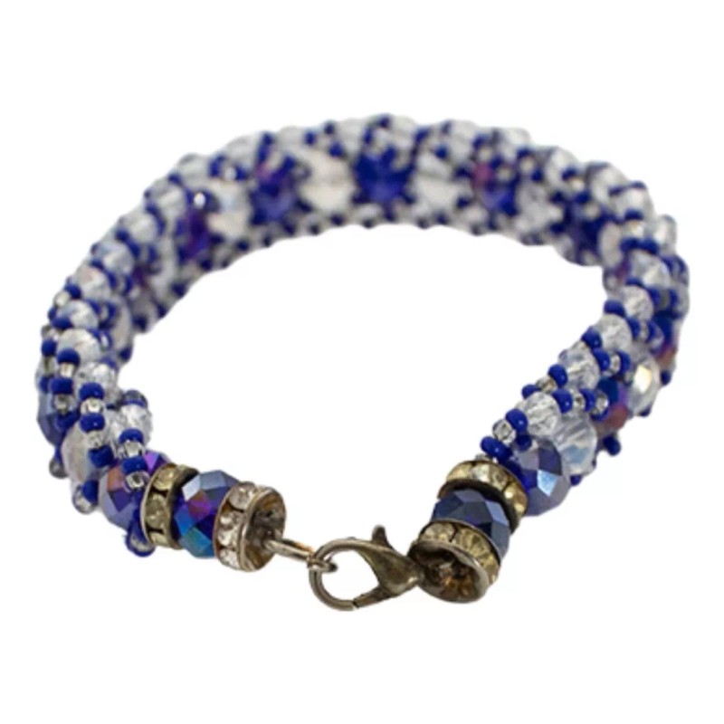 Ilde (pulsera) Tapete Yemayá (azul/cristalino) X Pieza