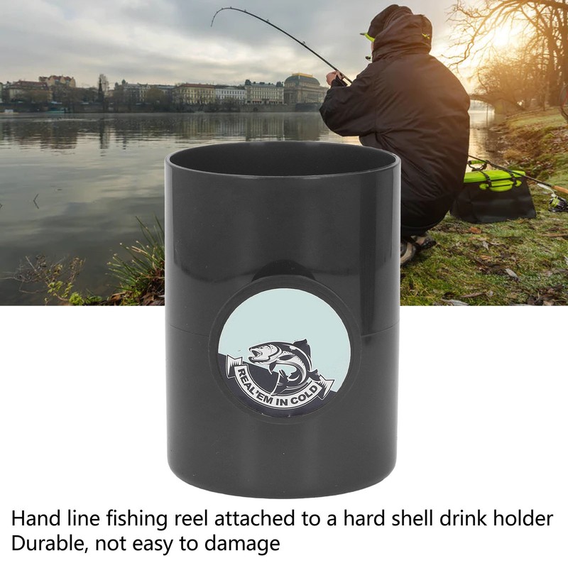 Plastic Fishing Can Cooler with Hand Line Reel Attached Hard