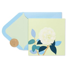 Papyrus Blank Card (White Rose)