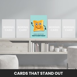 Funny 100th Birthday Card for Men and Women - Grandparents, Nanny, Grandad 100th Birthday Cards - Humorous Bday Toast for Him or Her, Funny Bday Card