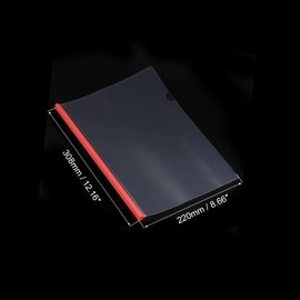 PATIKIL Clear Report Covers with Sliding Bar, 10 Pcs 10mm Slide-Grip Resume Covers 75 Sheets Capacity, A4 Presentation Folders for File, Resume Red