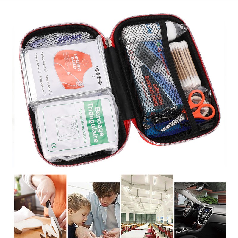 Portable Emergency Aid Kit Home Outdoor Car Emergency Survival Treatment