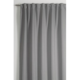 GARDINIA Blackout Curtain with Integrated Curtain Tape, Blackout Curtain, Sound-Absorbing, Dimout, Grey, 140 x 245 cm
