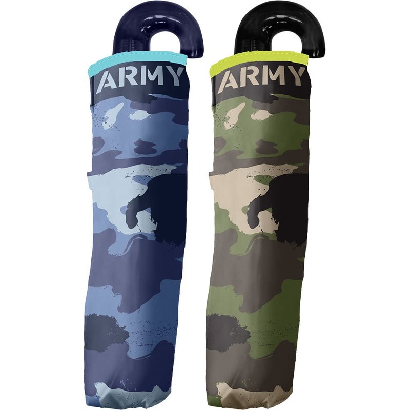 Nakatani Kid's Folding Umbrella, Grunge Camouflage, Navy Camouflage [522-033], Hand