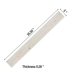 Luxdecor Real Wood Wall Planks- White Shiplap Boards 5" Peel and Stick Shiplap Boards 10 Pieces，Wall Shiplap Planks Board 12.5 Sq Ft