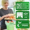 Lucky Family Green Compost Bags for Kitchen Countertop Bin -