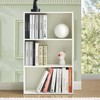 3 Tier Bookshelf, 36'' Tall Bookcases with Cabinet, Floor Standing