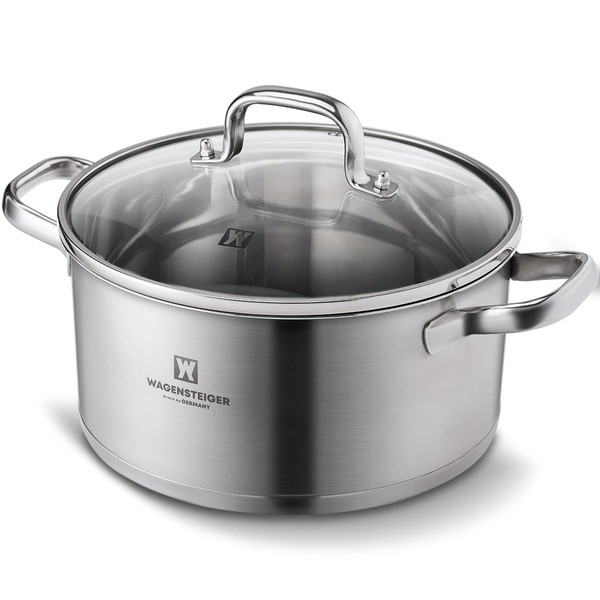 WAGENSTEIGER 7.27-Quart Dutch Oven, Stainless Steel 3-Layer Construction with Aluminum