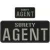 SURETY AGENT EMBROIDERY PATCH 4X10 AND 2X4 HOOK ON BACK