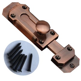 Bronze zinc Alloy Solid Bolt Door and Window Door Door Buckle Antique Latch Slide Bolt Latch （4 inches）