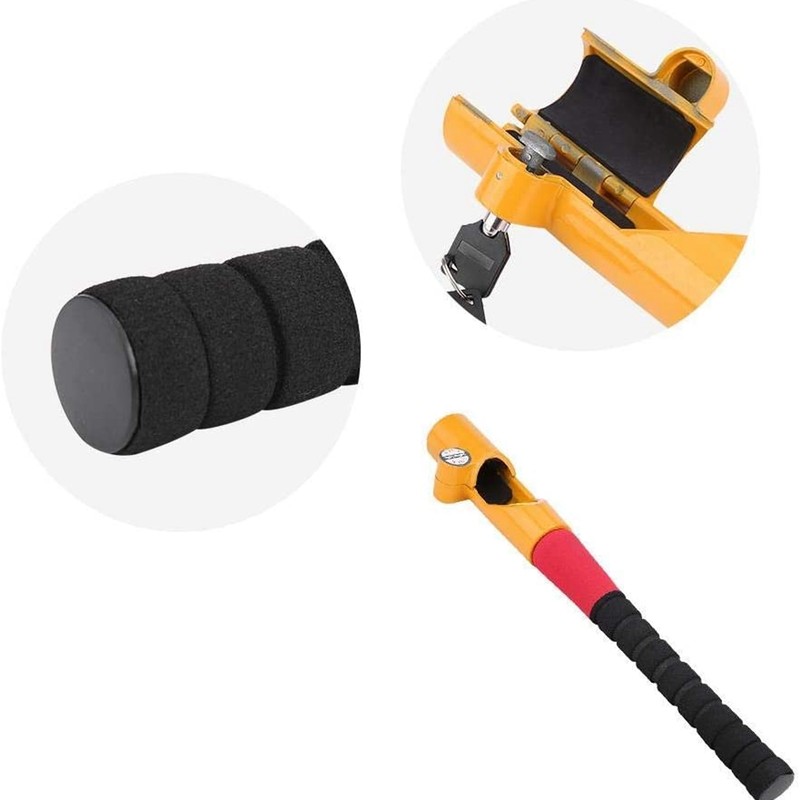 Car Steering Wheel Lock Theft Proof Strong Construction Soft Handle