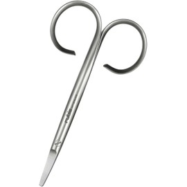 Rubis Stainless Steel Infant Nail Scissors for Precise Fingernails and Cuticles, Made in Switzerland, Silver