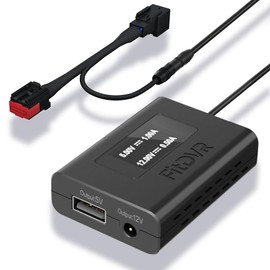 FitDVR Dash Camera Power Adapter (8-Pin) for Land Rover, Jaguar, Connects to Rearview Mirror, LED Display USB Power Source, Easy to Install, 5V 12V Output, for Dash Cam, Radar, D3-020