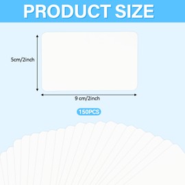 Pack of 150 Blank Paper Cards, 9 x 5.2 cm Blank Kraft Paper Business Cards, Blank Index Cards for DIY Message Cards, DIY Postcards, Blank Cards for Thank You Vocabulary Learning