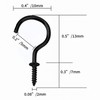 Hulless 100 Pcs 1/2 Inch Metal Cup Hooks Ceiling Screw
