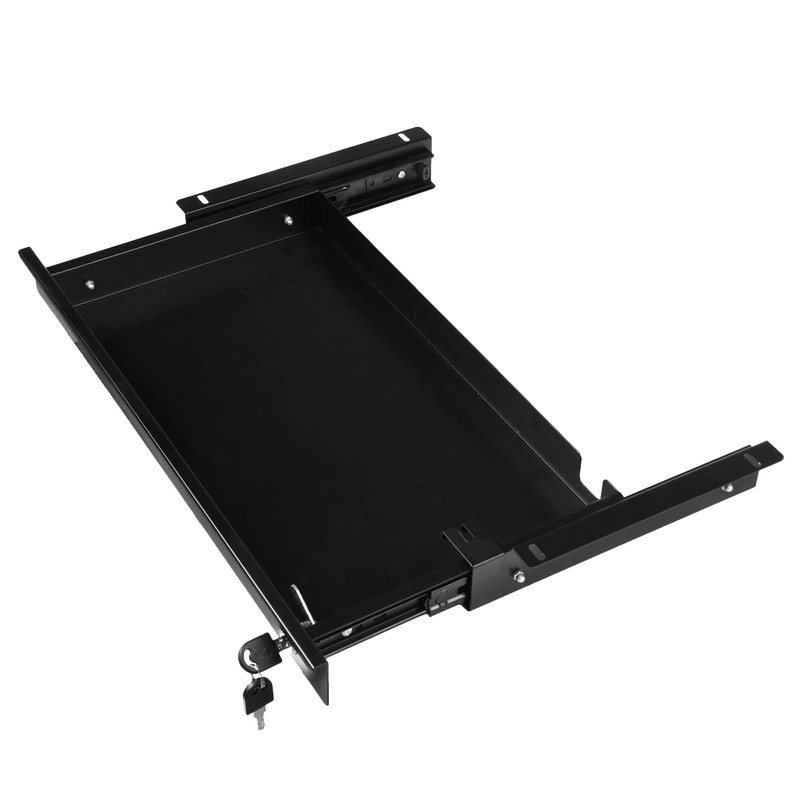 Frassie 17 Inch Under Desk Pull-Out Drawer with Lock Office