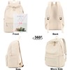 BLUBOON Backpack for Women School Backpack Travel Hiking (Corduroy Beige)