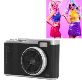 Digital Camera, Autofocus 48MP 1080P Compact Camera, 16X Digital Zoom Anti Shake Portable Selfie Video Camera for Adult Beginner Travel, 2.4 Inch Screen (Black)