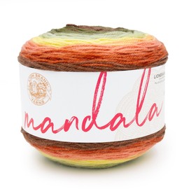 Lion Brand Yarn Mandala, Multicolor Yarn for Knitting, Crochet and Crafting, Sandman, 1 Pack