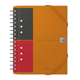 Oxford Meetingbook International A5, liniert, 160 Seiten, mit Gummizugmappe und 3 Einschlagklappen