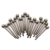 20Pcs Diamond Mounted Point, 8mm Ball Head, 3mm Shank, Diamond